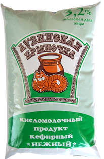 Кефир 3,2 0,9 пакет